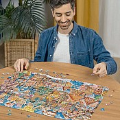 Jigsaw Puzzle Christmas Cookie Village - 1000 Pieces Puzzle