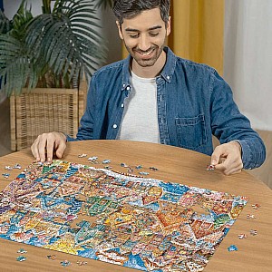 Jigsaw Puzzle Christmas Cookie Village - 1000 Pieces Puzzle