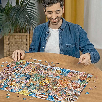 Jigsaw Puzzle Christmas Cookie Village - 1000 Pieces Puzzle