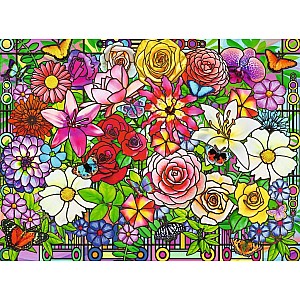 Tiffany Flowers Puzzle (100 pc)