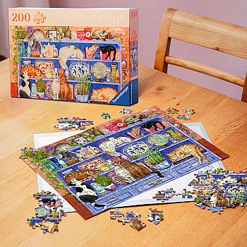 Ravensburger "Cats on Shelf" (200 pc XL Puzzle)