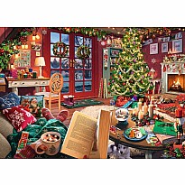 Cozy Christmas Retreat Puzzle (500 Large Pieces pc)