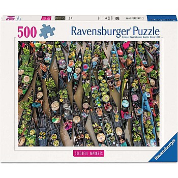 Ravensburger "Floating Market, Indonesia" (500 Pc Puzzle)