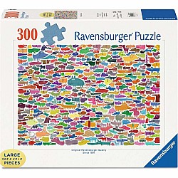 387 Dogs & One Cat 300 Pc Puzzle LF