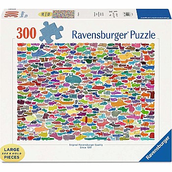 Ravensburger "387 Dogs and One Cat" (300 Pc Large Format Puzzle)