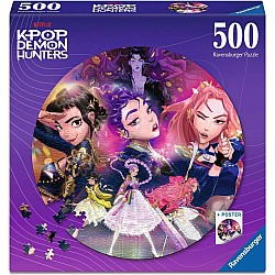KPop Demon Hunters 500 pc Round Puzzle
