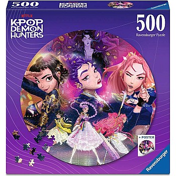 Ravensburger "KPop Demon Hunters" (500 pc Round Puzzle)