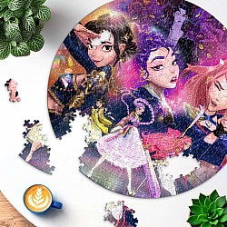 KPop Demon Hunters 500 pc Round Puzzle