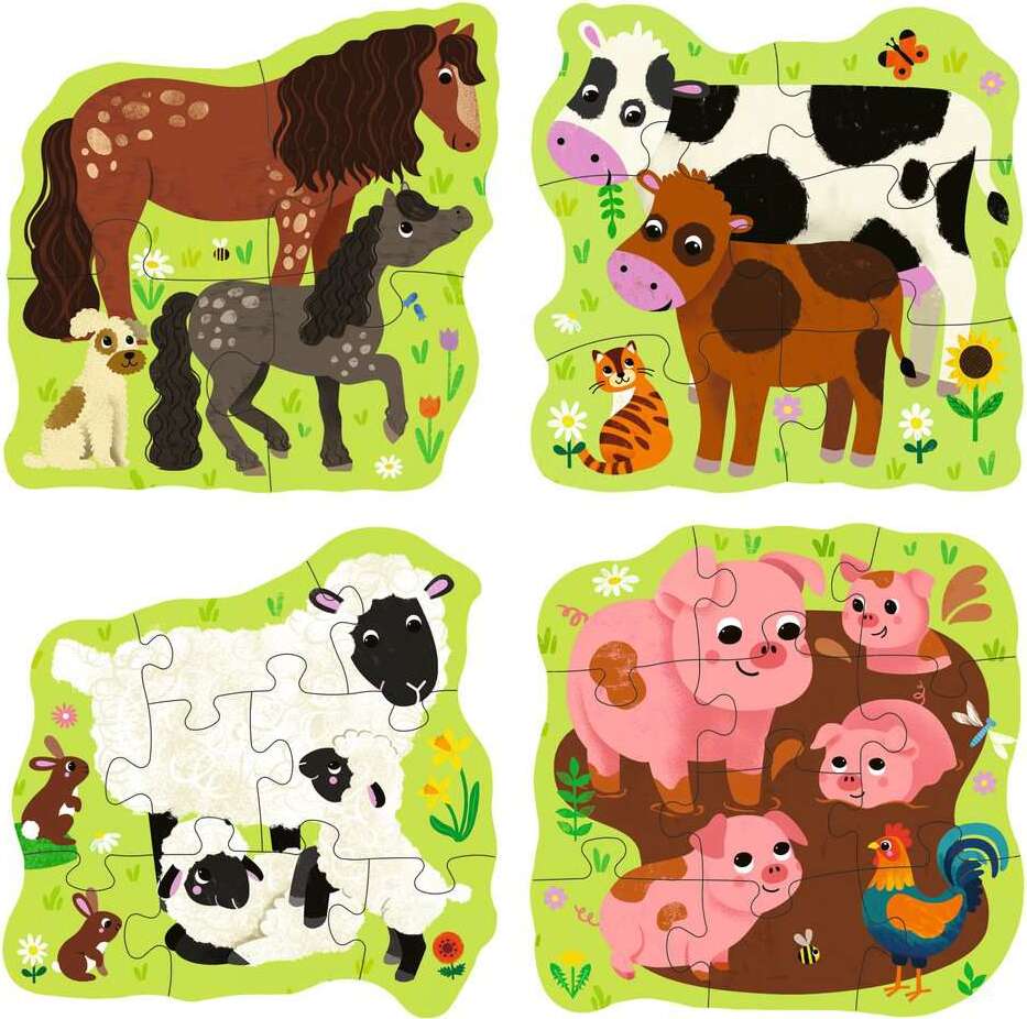Puzzle Up - Farm Animals Puzzle (4, 6, 8, 10 pc)
