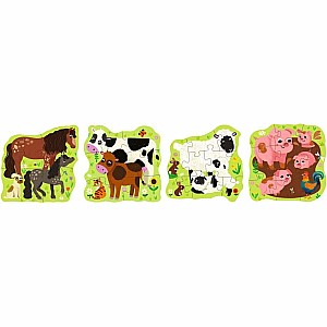 Puzzle Up - Farm Animals Puzzle (4, 6, 8, 10 pc)