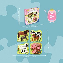 Puzzle Up - Farm Animals Puzzle (4, 6, 8, 10 pc)