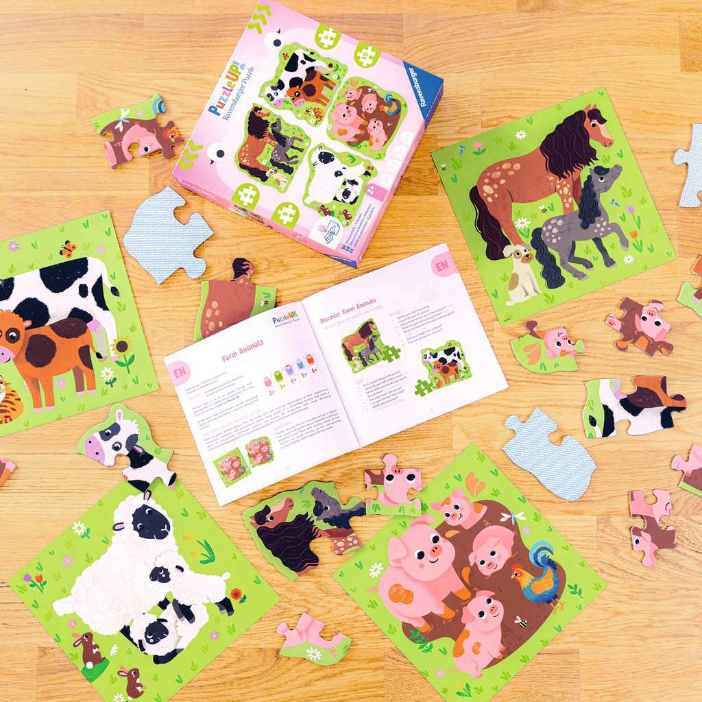 Puzzle Up - Farm Animals Puzzle (4, 6, 8, 10 pc)