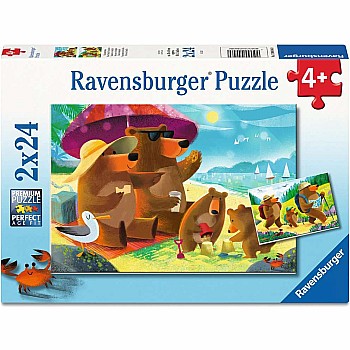 Ravensburger "Bear Family Vacations" (24 Pc 2 in 1 Puzzle
