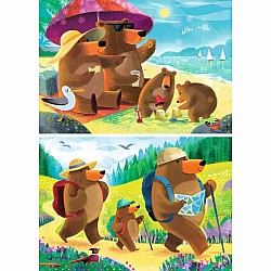Children’s Jigsaw Puzzle Bear Family Vacations - 24 Pieces Puzzle