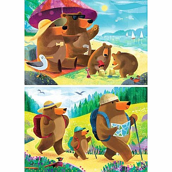 Ravensburger "Bear Family Vacations" (24 Pc 2 in 1 Puzzle