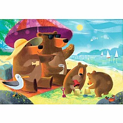 Children’s Jigsaw Puzzle Bear Family Vacations - 24 Pieces Puzzle