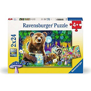 Lovable Woodland Friends 2x24 Pc Puzzle