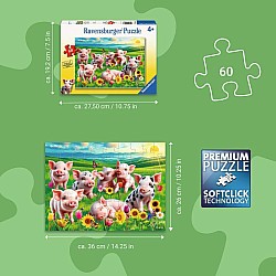 Precious Piglets 60 Pc Puzzle