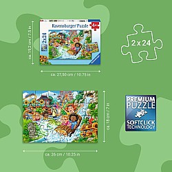 Ravensburger "Amusement Park' (24 Pc 2 in 1 Puzzle)