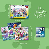 Candy Coastline Puzzles (3x49 Pieces)