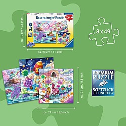 Candy Coastline Puzzles (3x49 Pieces)