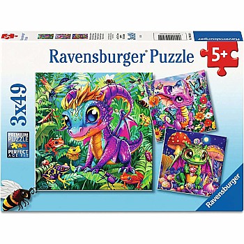 Ravensburger "Baby Garden Dragons" (49 Pc 3 in 1 Puzzle)