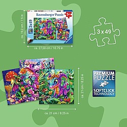 Baby Garden Dragons 3x49 Pc Puzzle