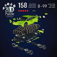 3D Iconics Lamborghini EVO Green 108 Pieces