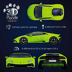 3D Iconics Lamborghini EVO Green 108 Pieces