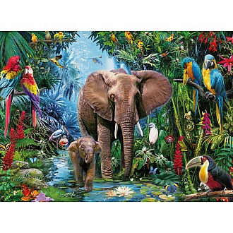 Elephants at the Oasis 150 Pc.
