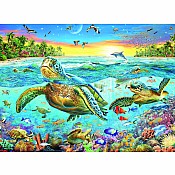 Swim with Sea Turtles (100 pc Puzzle)