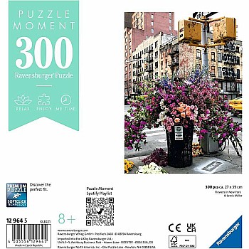 Ravensburger "Puzzle Moment: Flowers in New York" (300 pc Puzzle)