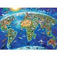 Ravensburger 300 Piece Jigsaw Puzzle: World Landmarks Map