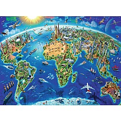 300 Piece World Landmarks Map Puzzle