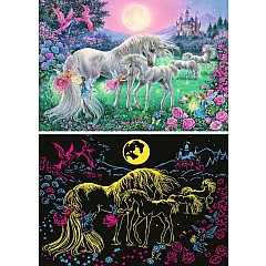 Unicorns in the Moonlight 100 Pc Puzzle (glow)