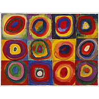 Kandinsky: Color Study of Squares and Circles, 1913