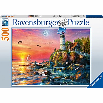 Ravensburger "Lighthouse At Sunset" (500 pc Puzzle)