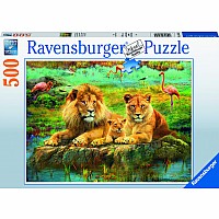 500 pc Lions In The Savannah