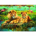 500pc Lions In The Savannah