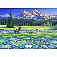 Ravensburger 300 Piece Jigsaw Puzzle: Mountain Quiltscape