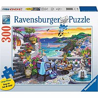Santorini Sunset (300 pc Large Format Puzzle)
