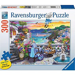 Santorini Sunset (300 pc Large Format Puzzle)