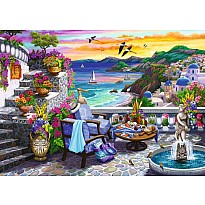 Santorini Sunset (300 pc Large Format Puzzle)