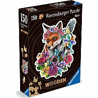 150 pc Colorful Fox Shaped Wooden Puzzle