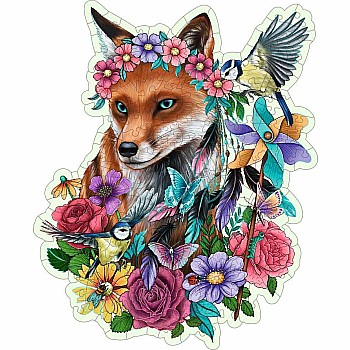 Ravensburger "Colorful Fox" (150 pc Shaped Wooden Puzzle)