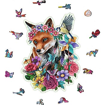 Ravensburger "Colorful Fox" (150 pc Shaped Wooden Puzzle)