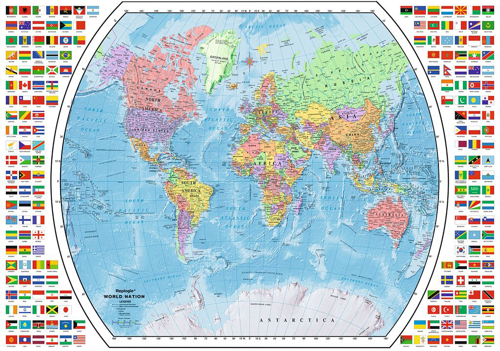 Political World Map 1000 Pc Puzzle