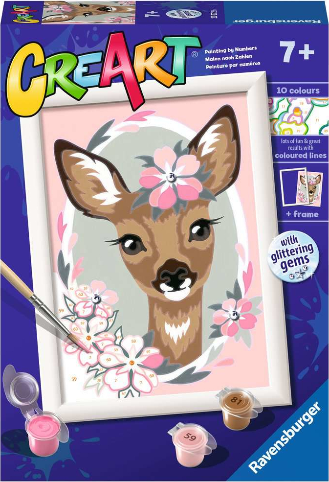 CreArt: Delightful Deer Paint by Numbers - Lucky Duck Toys