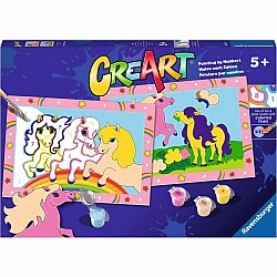 CreArt Jr: Paint-By-Number - Prancing Ponies (2 images)