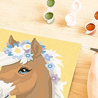 CreArt: Horse with Flowers 7x10 w/Stickers